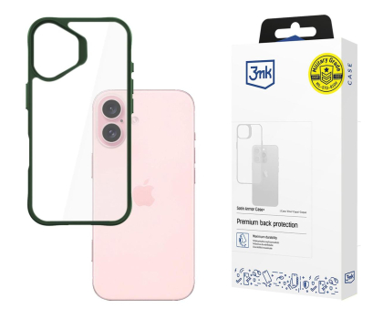 Etui do telefonów 3MK Satin Armor Case+ do iPhone 16 Green 5903108592710